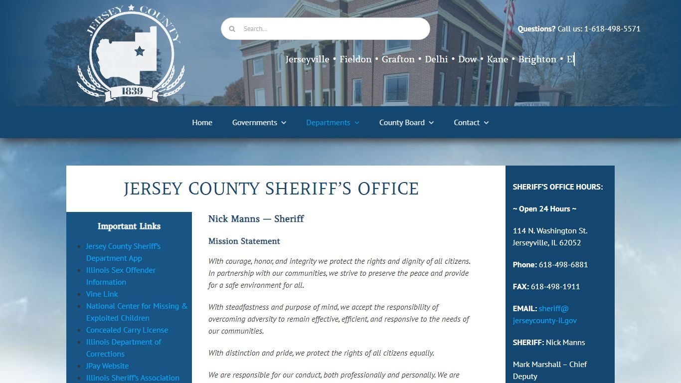 Sheriff Department - Jersey County Government